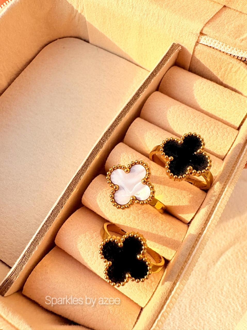 Four Leaf Clover Ring - 18K Gold Plated 